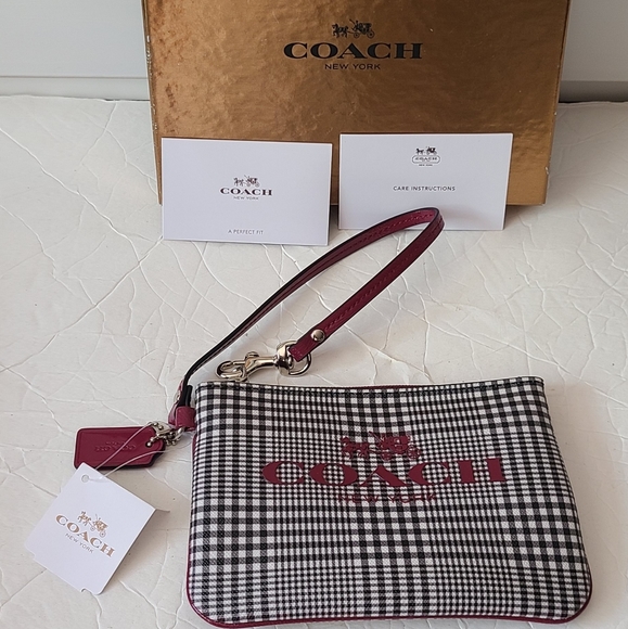 Coach Handbags - Nwt Coach Peyton plaid wristlet wallet w/gift box